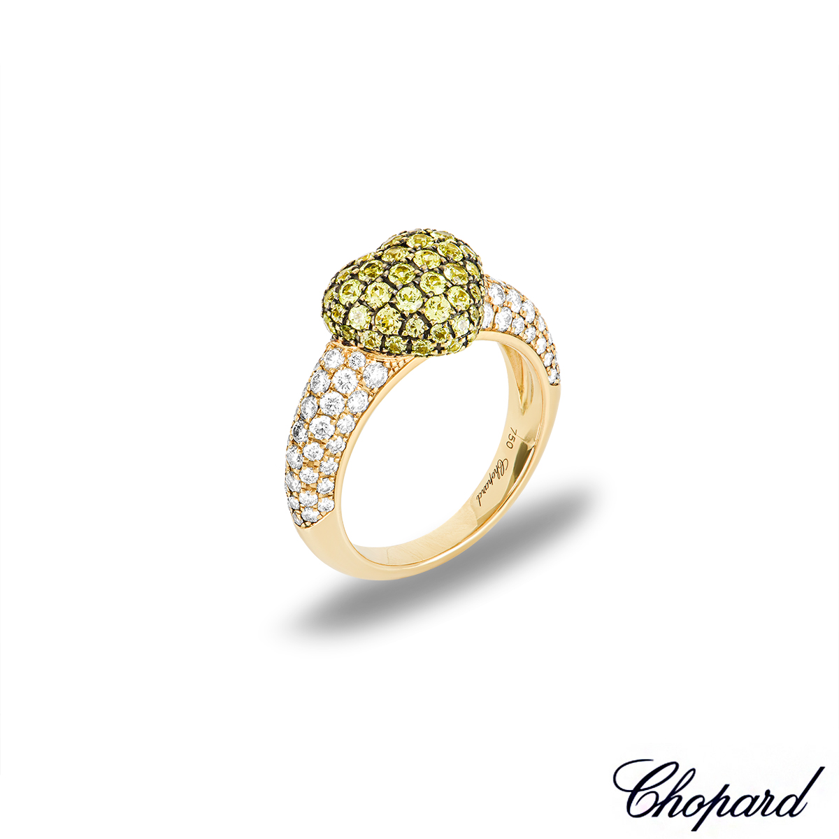 Chopard Yellow Gold Diamond Heart Ring 82/4513-0111